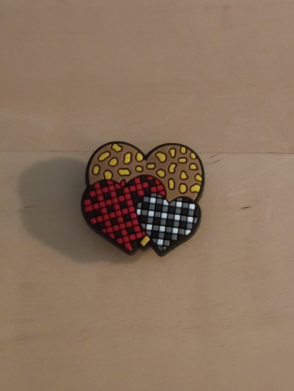 10 for $10 Jibbitz Croc Charms - Triple Heart Patterned - New Shoe Charm